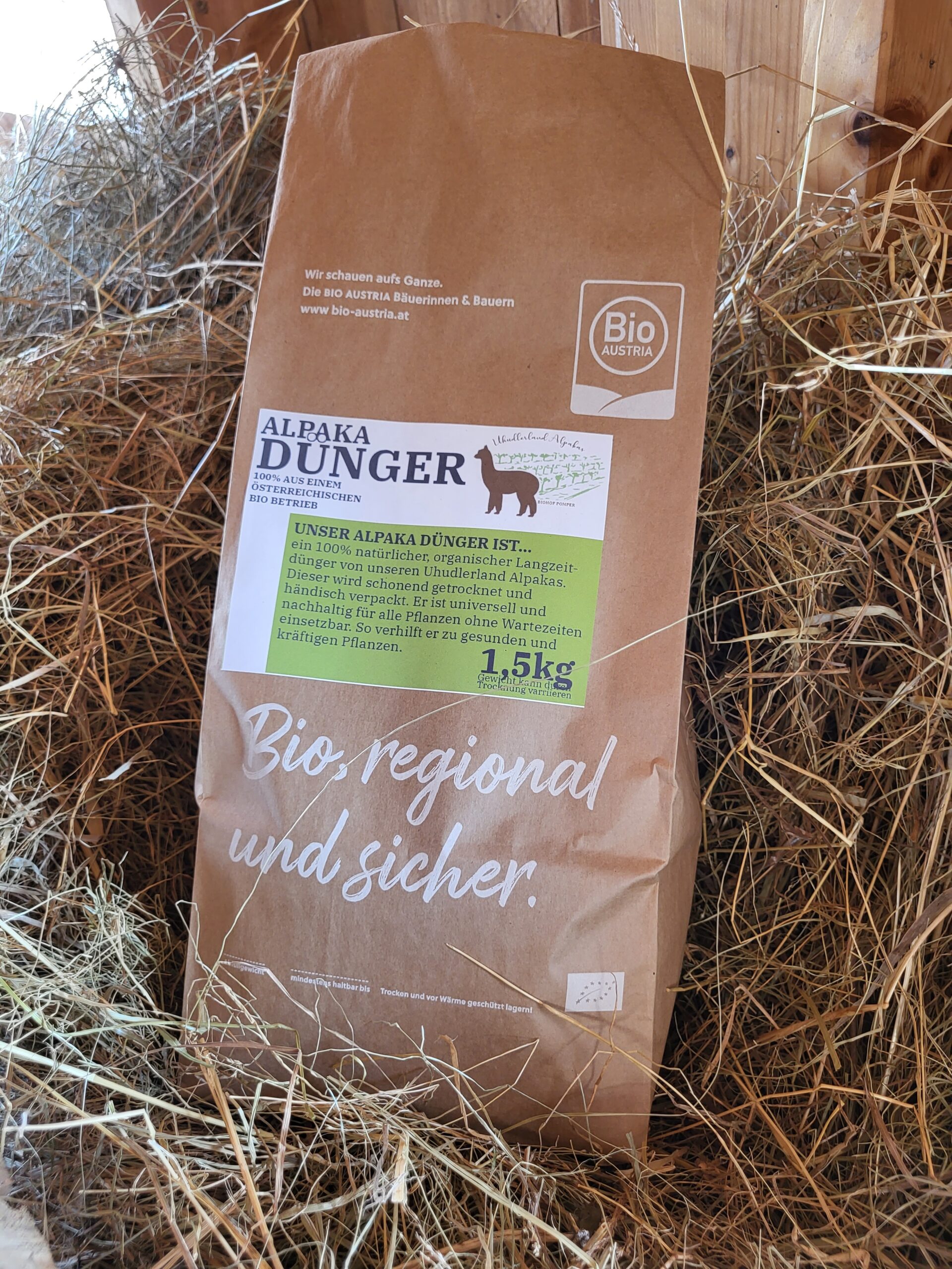 Alpakadnger 1,5kg - Uhudlerland Alpakas - Biohof Pomper
